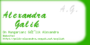 alexandra galik business card